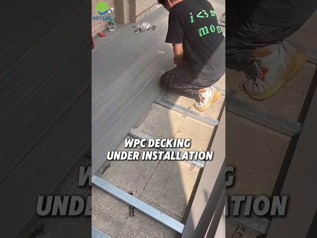 wpc decking installation  #compositedecking #wpc #wpvc #outdoordecking
