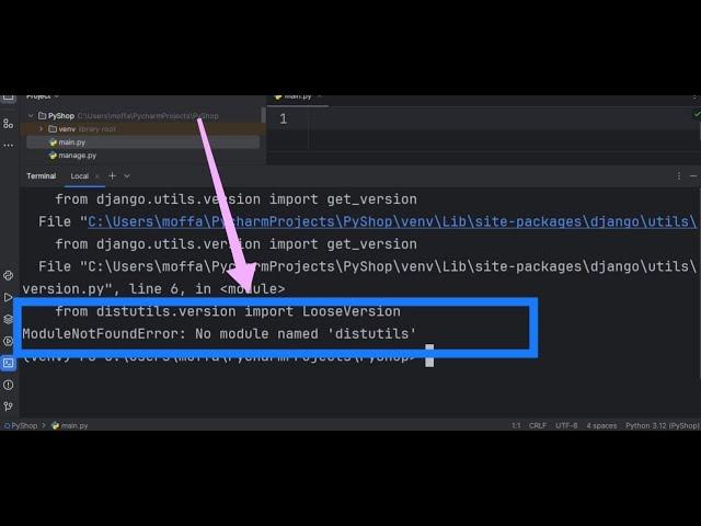 ModuleNotFoundError: No module named 'distutils' in Python Solved