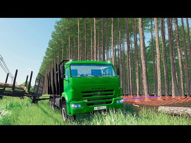 ЗАПУСТИЛИ ВЫПИЛКУ СВОЕГО ЛЕСА! ПЕРВЫЕ КАМАЗЫ - FARMING SIMULATOR 2019