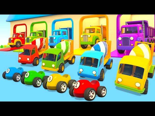 Vamos aprender as cores! Coleção de carros. Desenhos animados em português