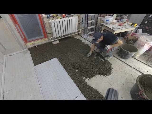 How to make a lightweight cement screed in an old house. REDUCING KHRUSHCHOVKA FROM A to Z # 12