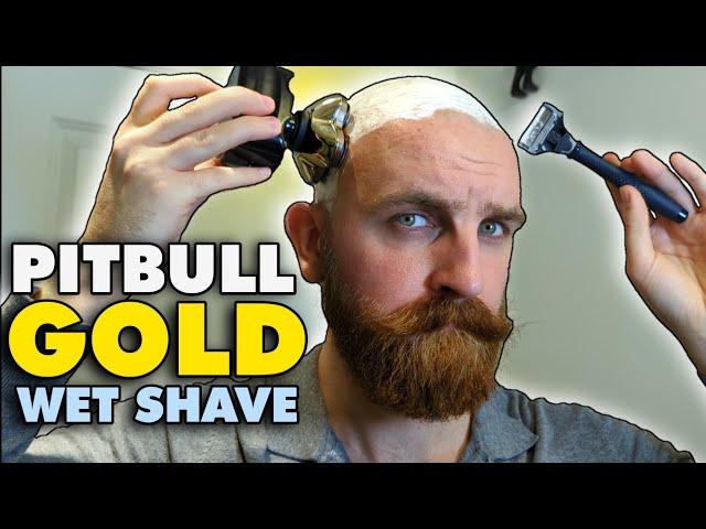 FIRST TIME Using Skull Shaver Pitbull Gold PRO on Wet Head | Better than Razor Bald Head Shaving?