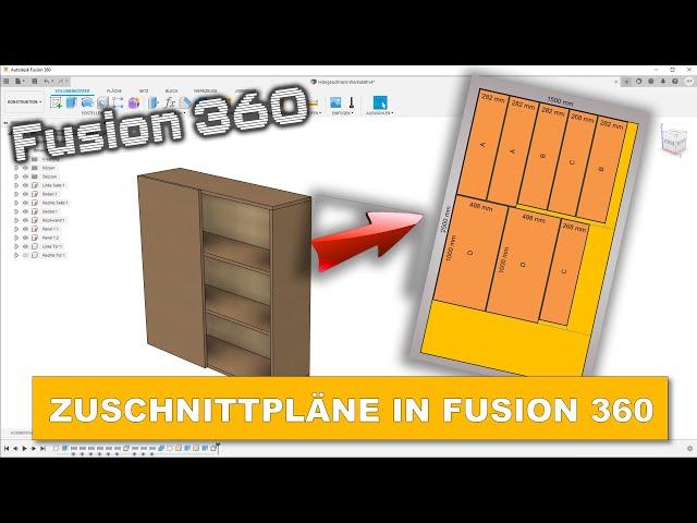 Plattenzuschnitt mit Fusion360 superschnell planen und umsetzen