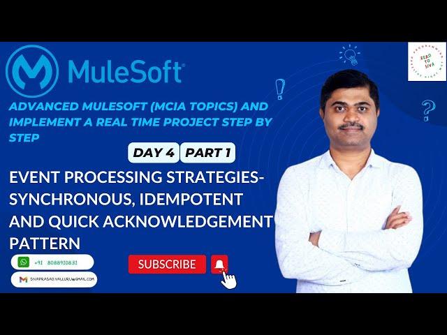 MULE ADVANCED DAY04 - EVENT PROCESSING STRATEGIES  - SYNCHRONOUS, IDEMPOTENT, QUICK ACKNOWLEDGEMENT