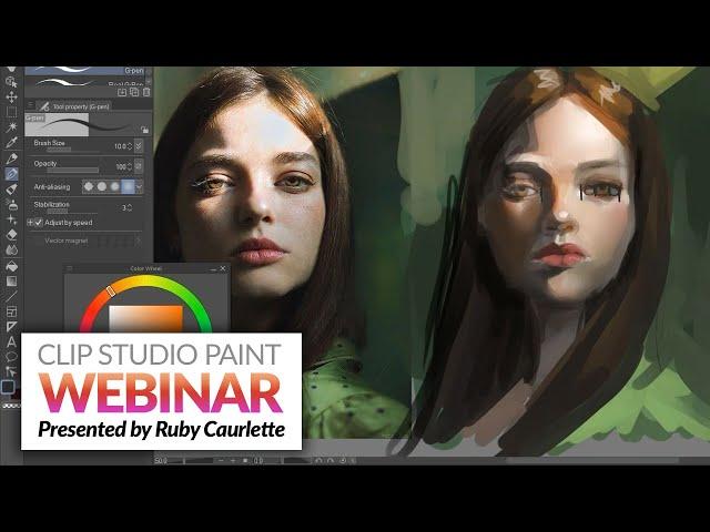 Webinar  – Creating characters using references in Clip Studio Paint presented by Ruby Caurlette