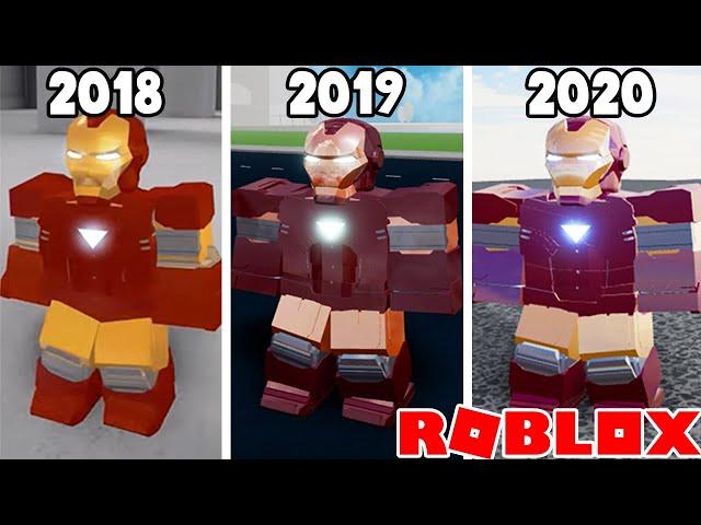 Evolution of Iron Man Simulator 1~2 (2018-2020) ROBLOX