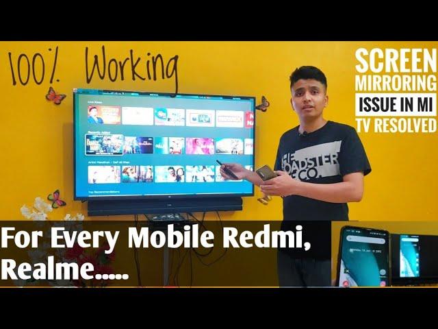MI TV Screen Mirroring Issue Solved || Screencast Using Mobile Hotspot Only || Mi Tv 4A Pro|4X|4A.