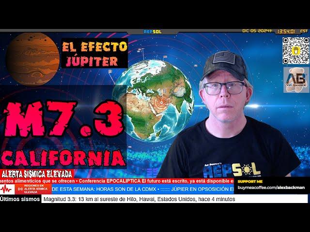 TERREMOTO M7.3 SACUDE CALIFORNIA• EL EFECTO JÚPITER • ALEX BACKMAN • DIC 05 2024