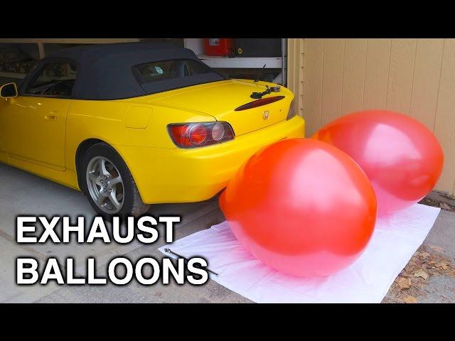 Inflating Balloons With An Exhaust - How Much Air Do Cars Use?