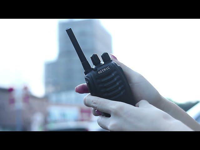 [eSynic] Walkie Talkies with Earpieces 2pcs Rechargeable