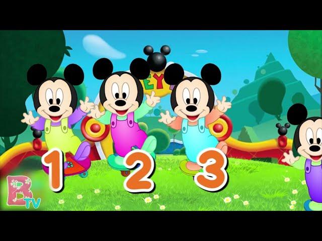 FIVE LITTLE MICKEY MOUSE | Nursery Rhyme For Kids | Belinda TV