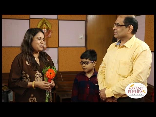 SADHANA SARGAM SPEAKS AT STUDIO - RECORDING OF TULA PRATHAMESHA - VASANTPUSHPA CREATIONS