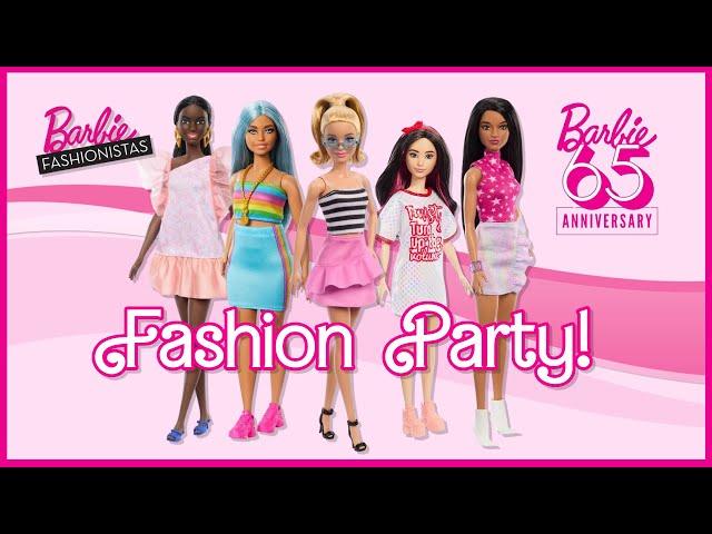 Barbie Fashionista Fashion Party! (PART1) Ft. 65th anniversary Fashionistas