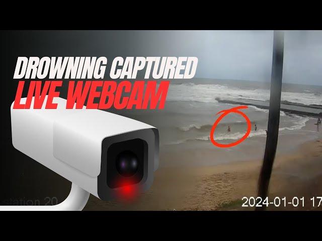 Watch drowning captured on live webcam | Tragic start to the New Year as a man on holiday drowns