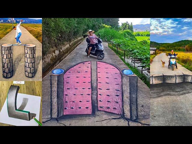 How to painting 3d art On the roads Like Reals, 3D art For Fun