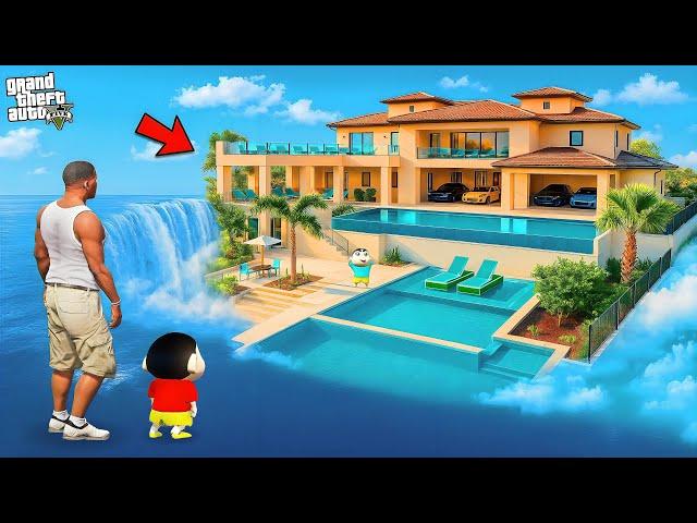 GTA V : Franklin & Shinchan Buy New Luxury Mansion to Gift his Brother in GTA 5 ! in Telugu