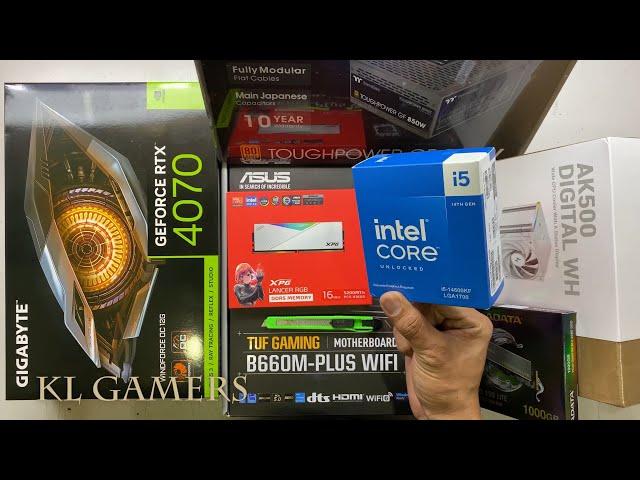 intel Core i5 14600KF ASUS TUF GAMING B660M-PLUS WIFI GIGABYTE RTX4070 AK500 DIGITAL White Gaming PC