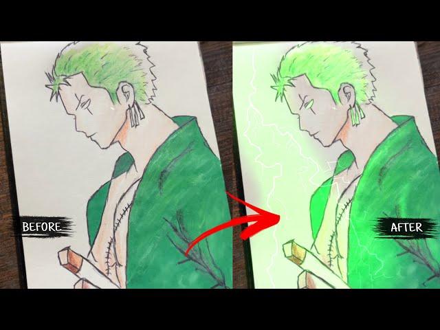 How to draw Zoro || One piece character drawing || anime drawing | #zoro  #anime #shorts #art