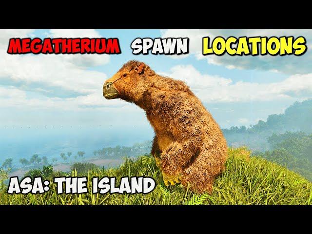 BEST Megatherium Spawn LOCATIONS | ARK Survival Ascended The Island