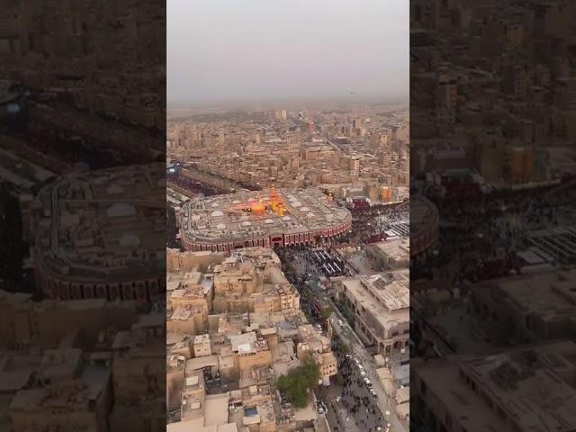 LIVE FROM KARBALA - ASHURA 2022 Helicopter  view of Karbala #karbala #iraq #muharram2022