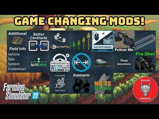 ESSENTIAL GAME CHANGING MODS | FARMING SIMULATOR 22