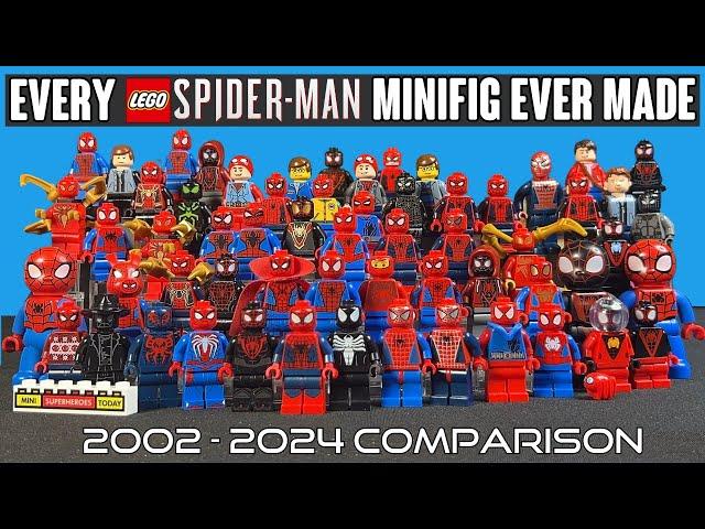 COMPARISON: EVERY LEGO Spider-Man Minifig EVER MADE (2002 - 2024)