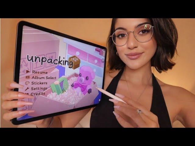 ASMR Lets Play Unpacking on My iPad ~ Relaxing Tapping & Whispering