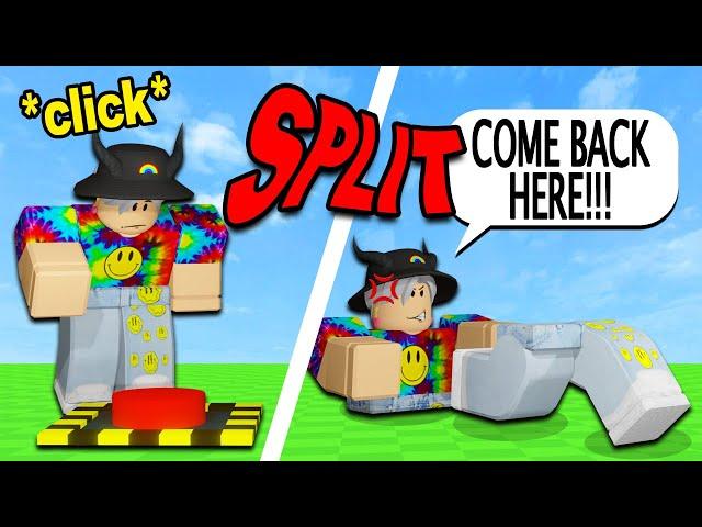 this roblox game SPLIT me in half