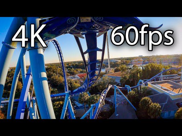 Manta at sunset front seat on-ride 4K POV @60fps SeaWorld Orlando