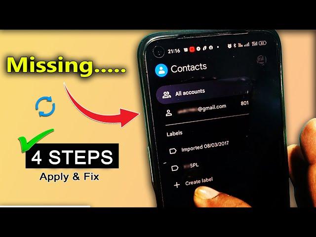 Contacts not showing in contact list | Google contacts not showing in android phone