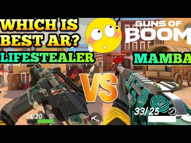 MAMBA VS LIFESTEALER WHICH IS BEST GUNBUCKS AR ?GUNS OF BOOM GAMEPLAY