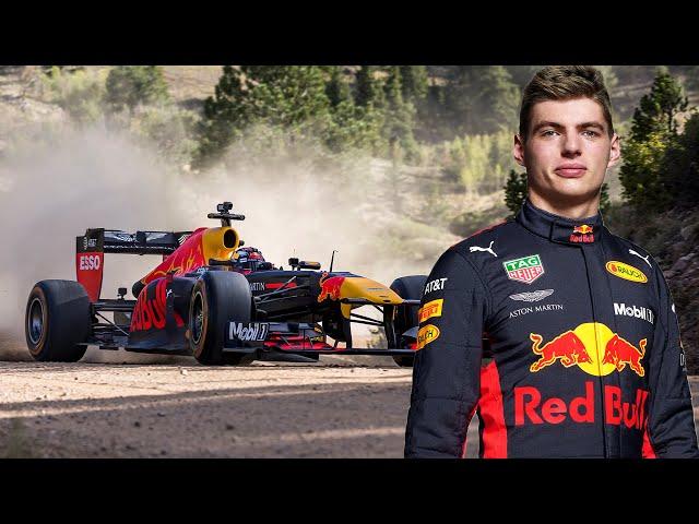 Max Verstappen Drives F1 Car in The Rocky Mountains 