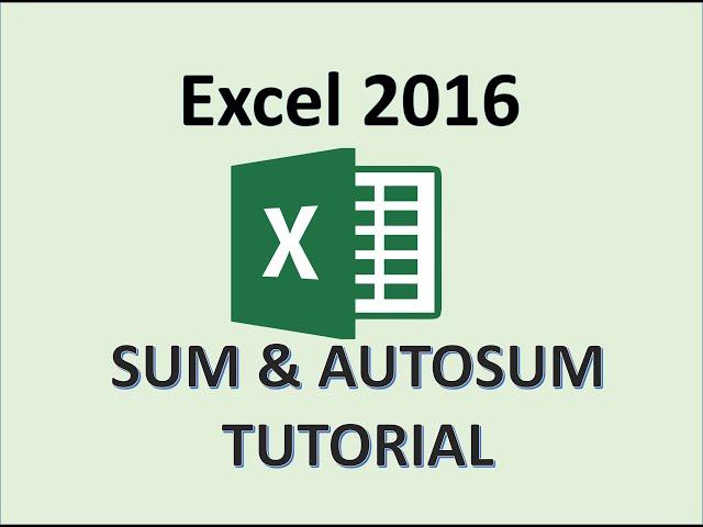 Excel 2016 - SUM & AUTOSUM Formula - How to Use Addition Function - Calculate Total Rows in MS 365