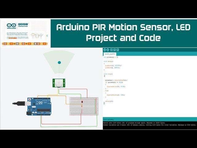 PIR Sensor Arduino Project | Motion Detector Arduino UNO | PIR Sensor Light Arduino