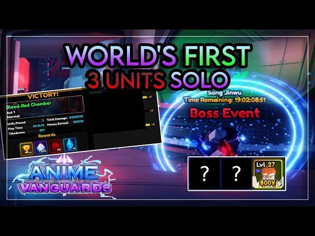 How to Solo Igris Red-Blood Chamber With 3 UNITS (world's first) | Anime Vanguards Update 0.5