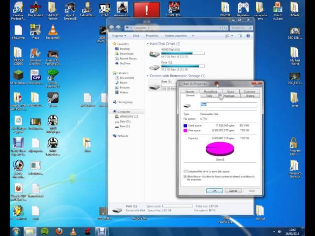 How to use a usb stick as additional RAM for your PC (readyboost)