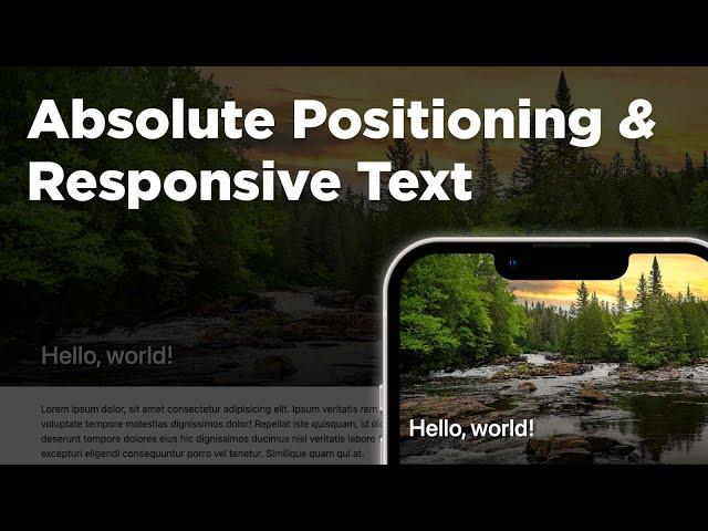 How to position text both ABSOLUTE and RESPONSIVE