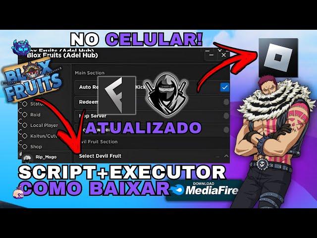 Como Baixar e Colocar SCRIPT no Blox Fruits (CELULAR/MOBILE) | Instalar Executor Roblox/Usar Script