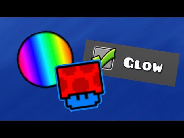 Geometry Dash - Unlocking Rainbow Trail & Glow Effect.