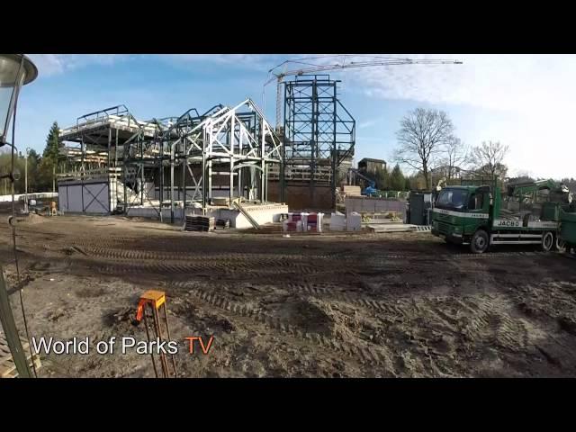 Efteling Divecoaster Baron 1898 Baustelle Bouw 2014 Achterbahn Baustelle