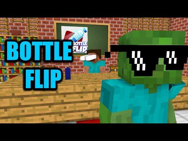 Monster School : BOTTLE FLIP CHALLENGE - Minecraft Animation