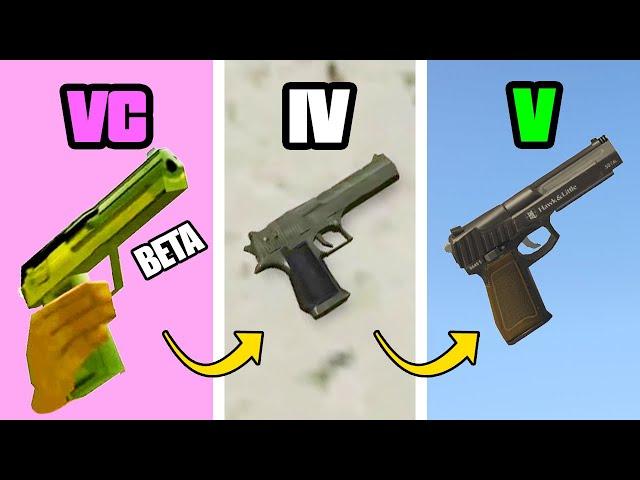 Desert Eagle in GTA Games (Evolution)