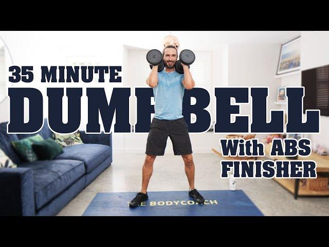 35 Minute Home Dumbbell Workout | The Body Coach TV