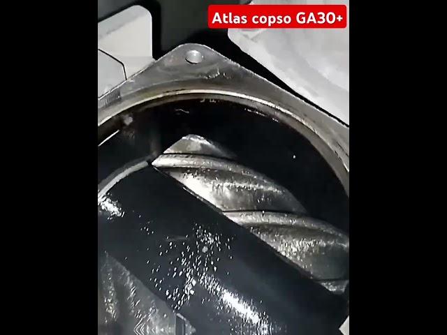 Air compressor Atlas Copco GA30+ screw side overheat/ bearing side block, successfully working okay.