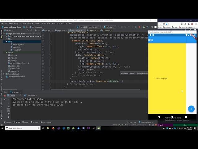 CUSTOM PAGE TRANSITIONS in Flutter - Part 1