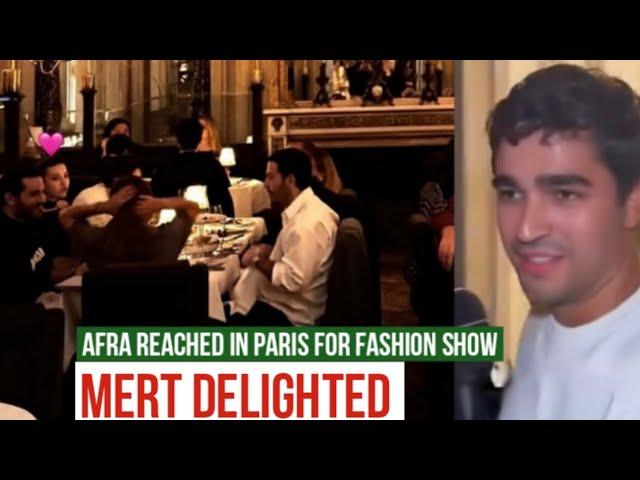 Afra Saraçoğlu Reached in Paris for Fashion Show !Mert Ramazan Demir Delighted