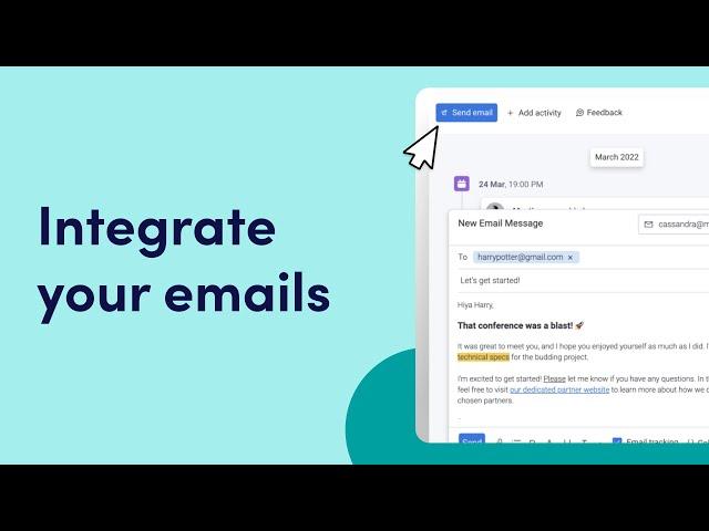 Integrate your emails | monday sales CRM