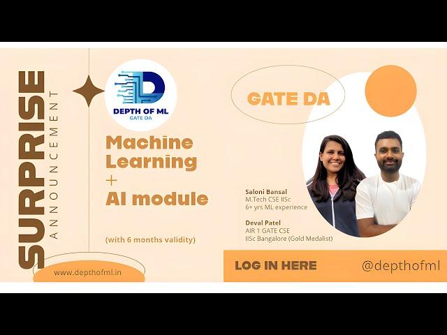 Surprise Announcement | GATE DA 2025 ML-AI Course!