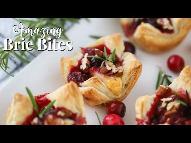 Cranberry Baked Brie Bites (Easy Holiday Appetizer)