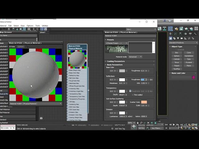 3ds Max - Adjusting physical material parameters (Lesson 97)